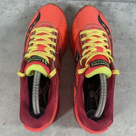 Saucony Type A9‎ Womens 10 Road Racing Citron Orange Red Running Shoes S19028-1 - Picture 5 of 9